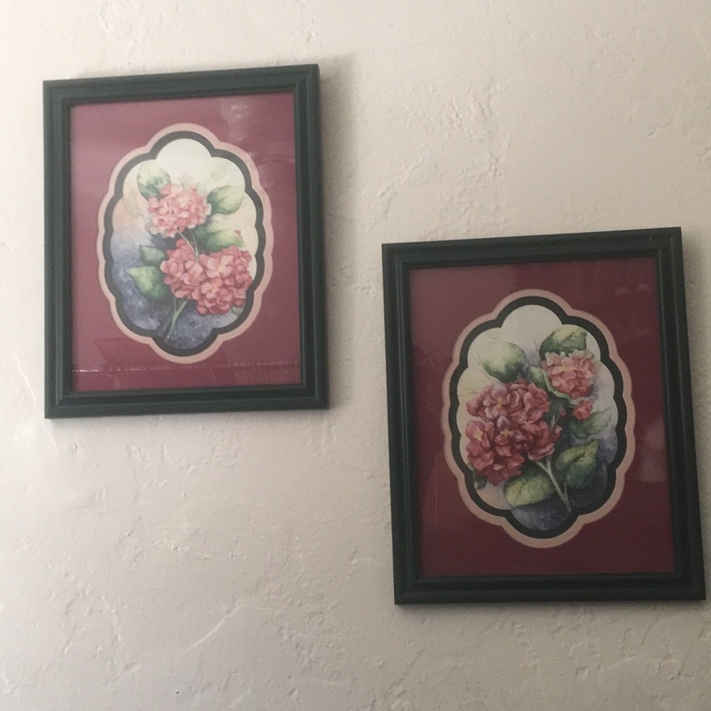 Hunter Green Begonia Flower Picture Set